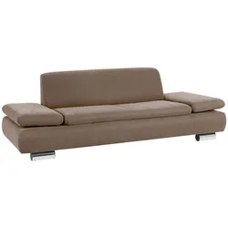 SOFA 2,5-Sitzer Kaye Bezug Veloursstoff Metallfuß verchromt / sahara