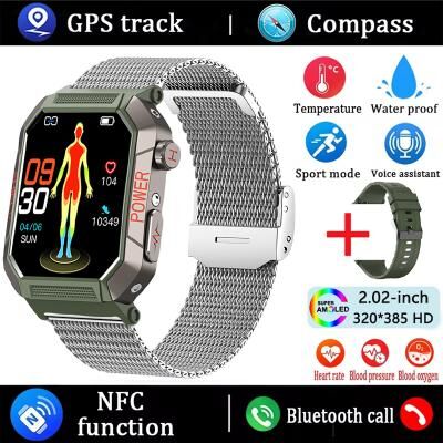 Fusion Finds Smart Watch With GPS, Bluetooth Calling & Waterproof Health Monitoring For Men & Women net Belt Silver