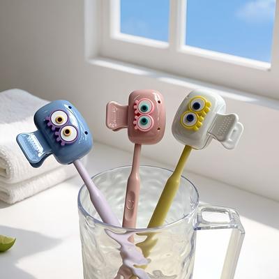 Market Central Dopamine Color Eye Shaped Toothbrush Holder Case Set Dopamine Color Eye Shaped Toothbrush Holder Case Set