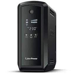 CyberPower CP550EPFCLCD Line-Interactive USV 550VA/350W Reine Sinuswelle, AVR, LCD, USB (HID), RS232, RJ45 Lan Protection, Ausgang (6) Schuko