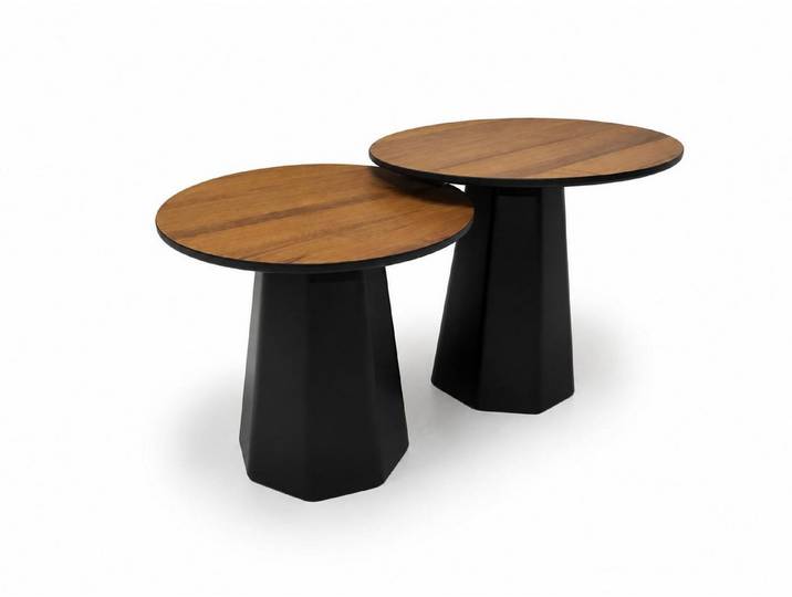 JVmoebel Satztisch Couchtisch Minimalismus Schwarz Facettiert Kontrastreich Ergonomisch, Made in Europa