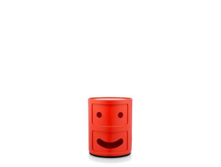 Meuble de rangement Componibile Smile Rouge - Kartell - 2 tiroirs - ABS - 40cm x 32cm