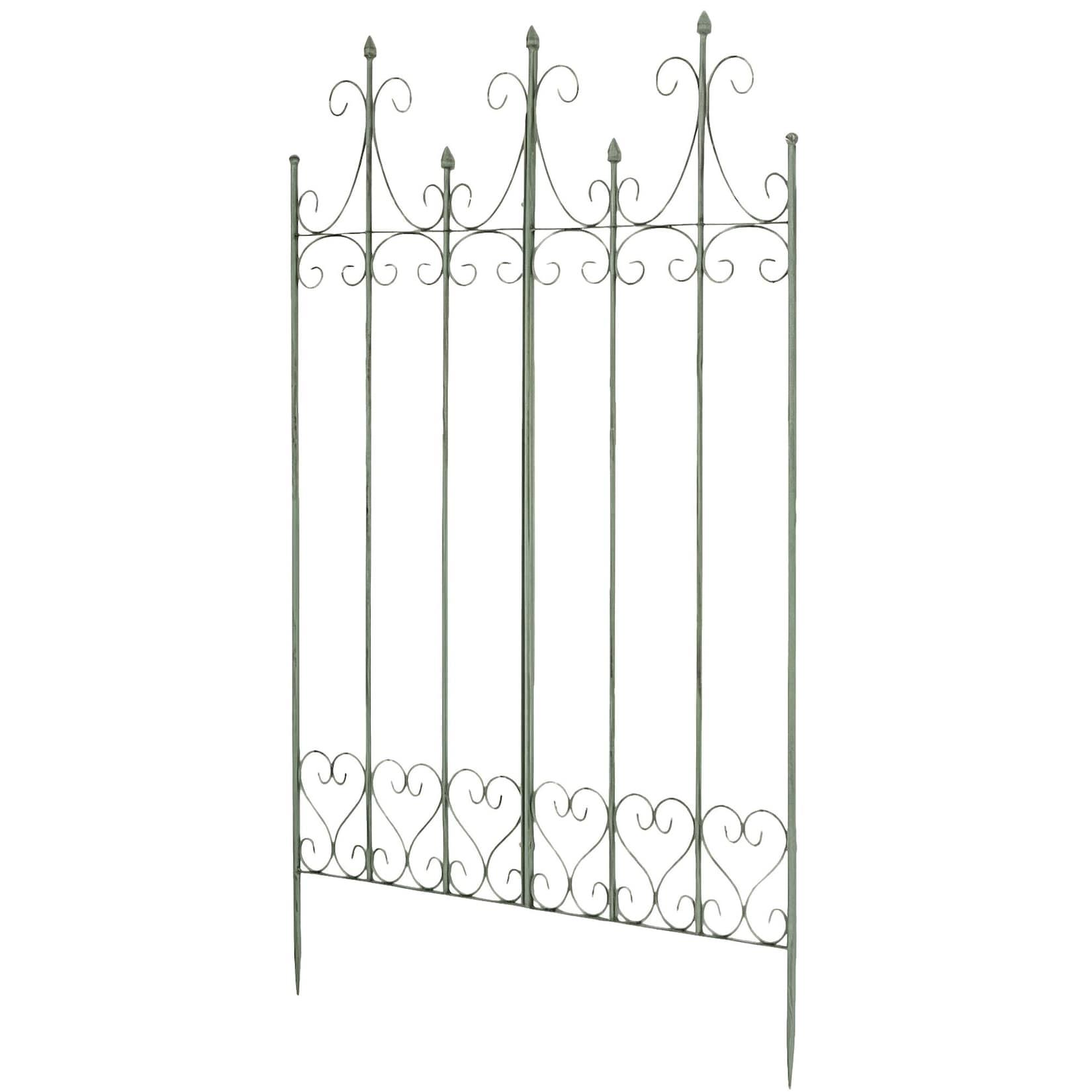 CLP Rankgitter Metall 130 cm hoch Flieder, stabile Rankhilfe für Kletterpflanzen, vormontiert, Landhausstil, Spalier Sichtschutz