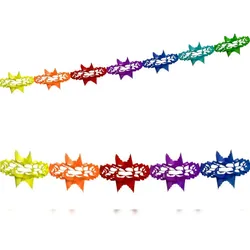 VEPATIM 4x Papier-Girlande bunt 4 m x 17 cm