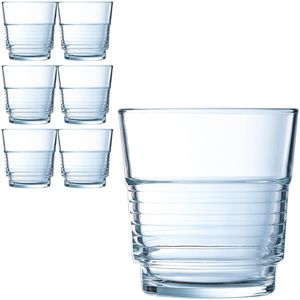 Arcoroc Trinkgläser Spirale ARC 58057 Stapelbecher, 250ml, 6 Stück