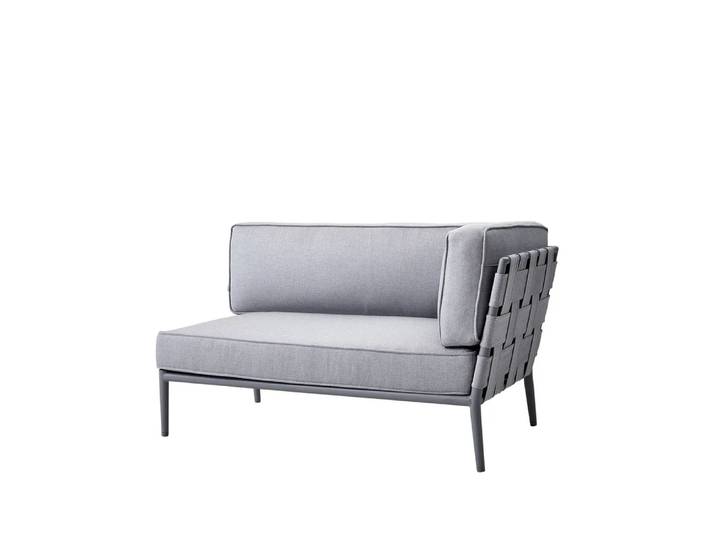 Cane-line Canapé modulaire Conic Light grey-gauche-incl. coussins