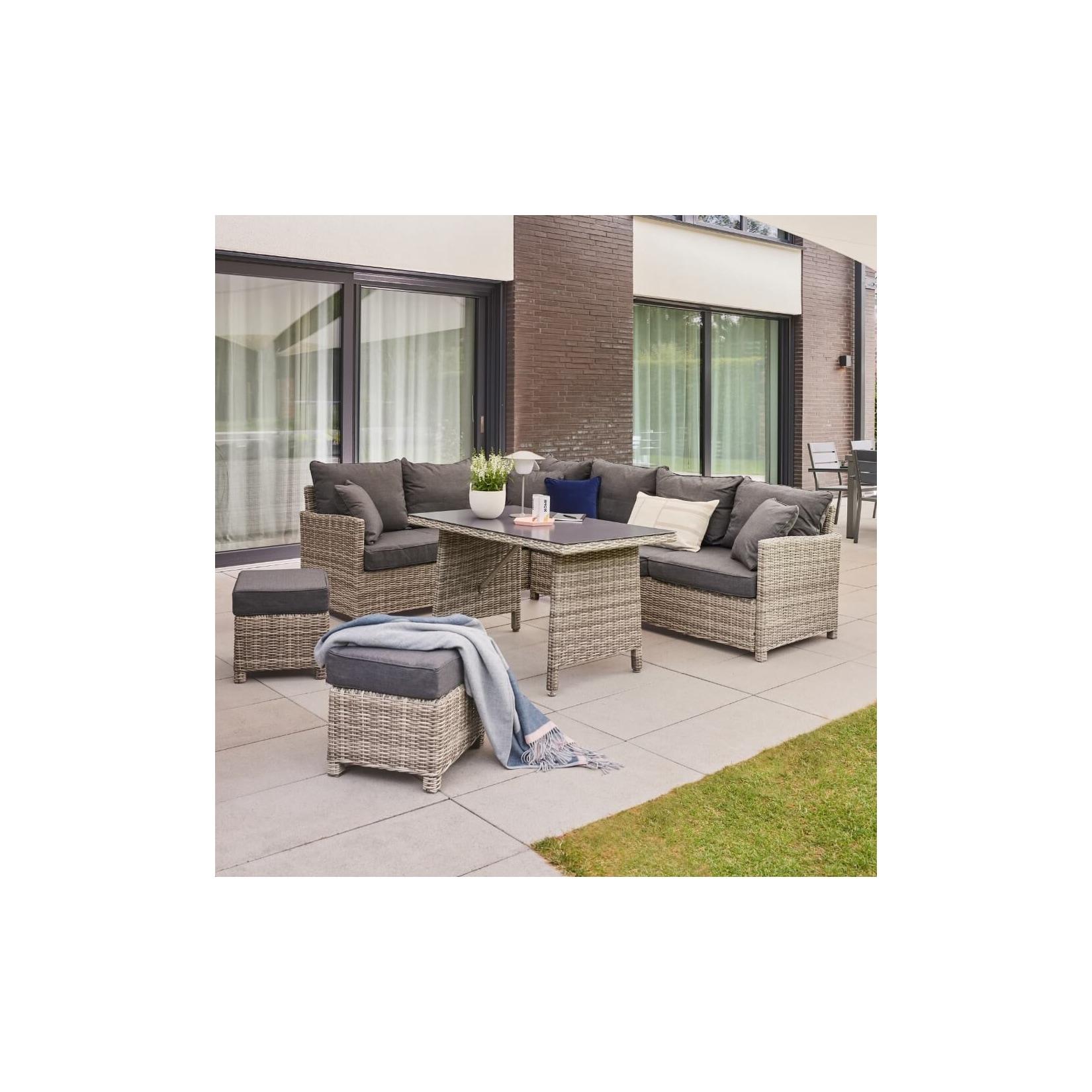 HOME DELUXE Rattan Sitzgruppe inkl. Tisch BAHIA