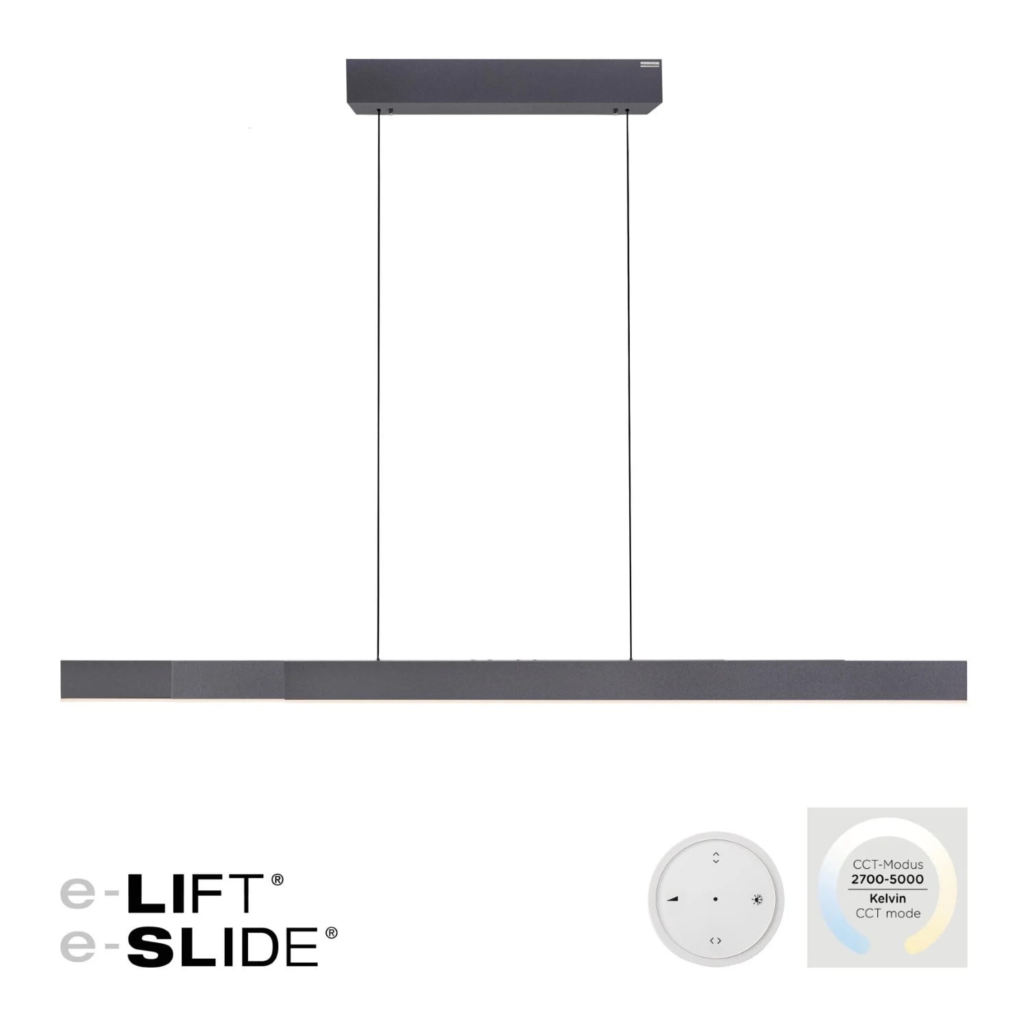 Neuhaus PURE Hanglamp e-Lift + e-Slide L zwart