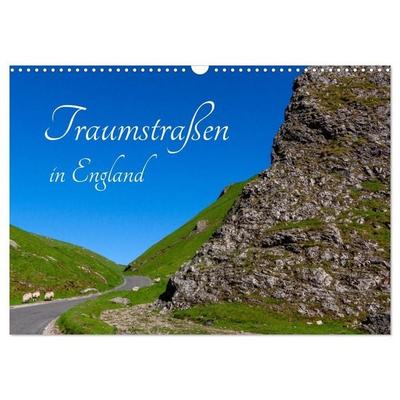 Traumstraßen in England (Wandkalender 2027 DIN A3 quer), CALVENDO Monatskalender