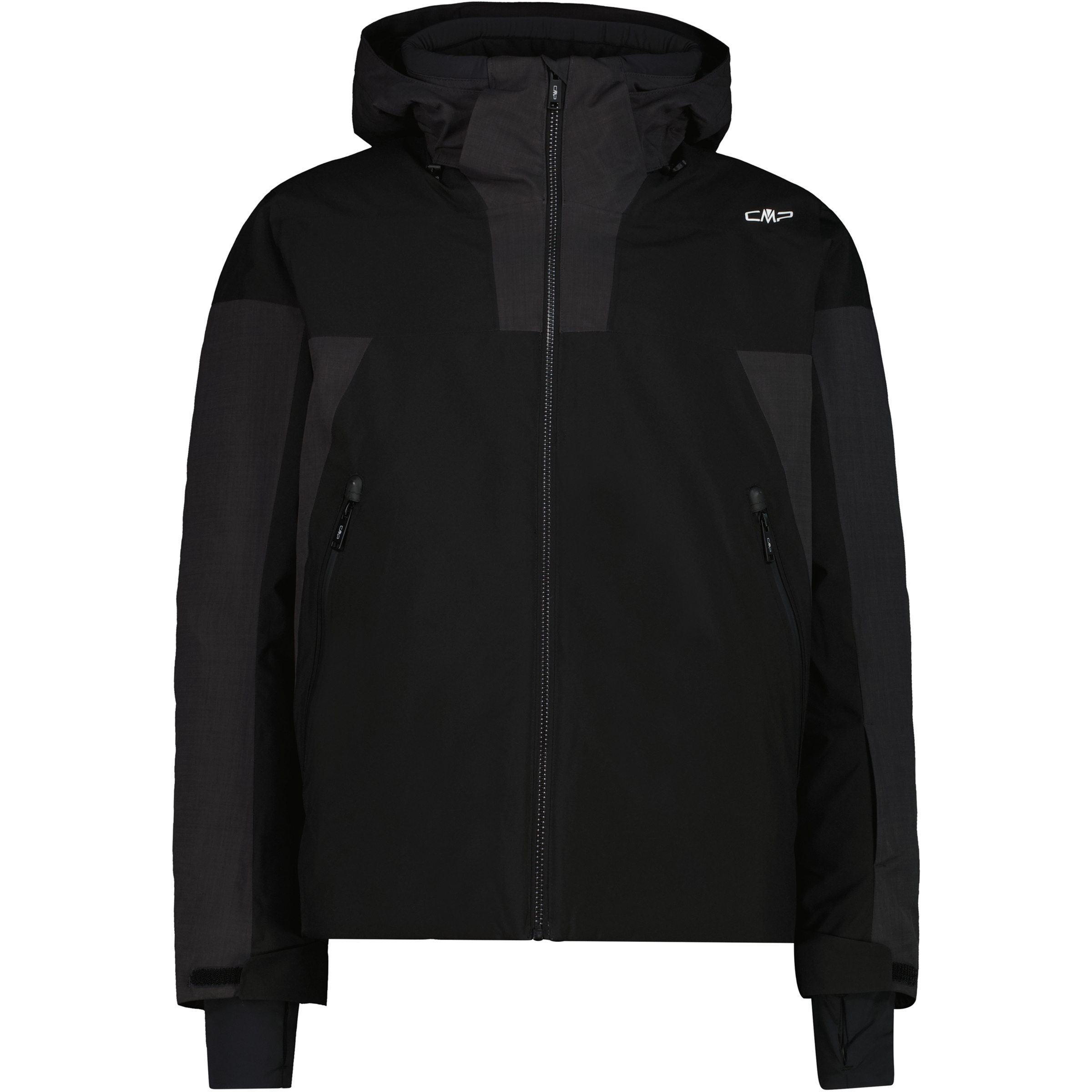CMP Zip Herren Kunstfaserjacke schwarz Größe M Skifahren