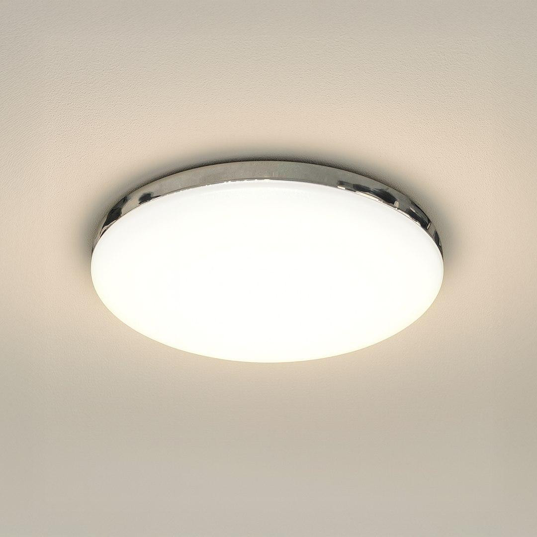 Eko-Light Plafondlamp MAYA, Chroom, 15W LED, IP44, Diameter: 33 cm