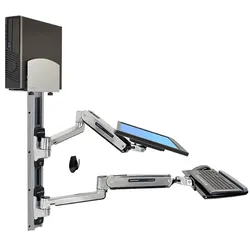 Ergotron LX Steh-Sitz Wandmontagesystem, silber (45-358-026)