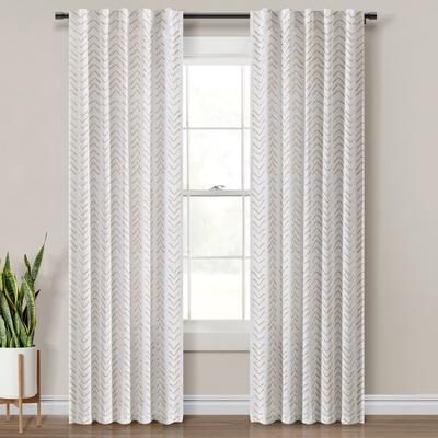 Lush Decor Hygge Modern Arrow Linen Look Window Curtain Panels Set