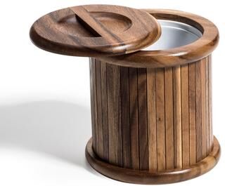 Kalmar Home Acacia Wood 3 Qt PVC lined Ice Bucket
