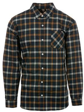 Burnside 3291 Men's Stretched Poplin in Navy Blue size Medium   Flannel
