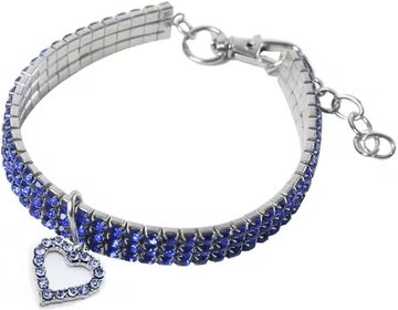 Inspire Picks Adjustable Breakaway Cat Collar Necklace Decorative Pet Collar For Cats & Small Dogs 1 blue s (20cm)