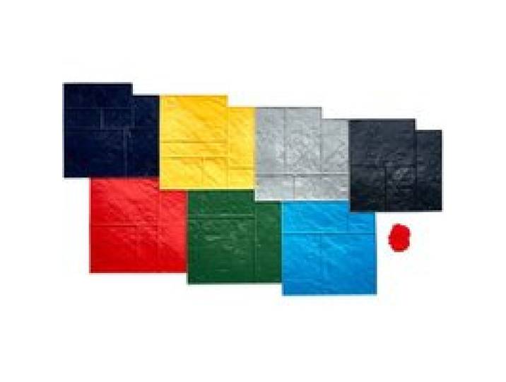 VEVOR Betonstempelmatte, 61 x 61 cm, 7 Stück, Betonstrukturhaut, Polyurethan-Stempel, Steinfliesen-Strukturmatte, Schieferbodenabdruck, nahtloser Stempel, Betonformen für dekorative Außenbereiche, mehrfarbig
