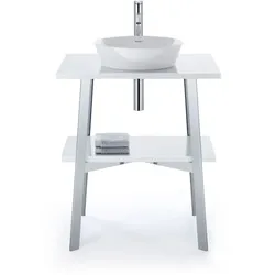 Duravit Cape Cod Aufsatz-Waschbecken 2328400000 40x36cm, ohne Hahnloch, Überlauf, Hahnlochbank, Weiß