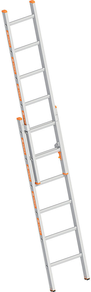 Alu-Schiebeleiter, 2-teilig, ausziehbar, 2 x 6 Sprossen Layher