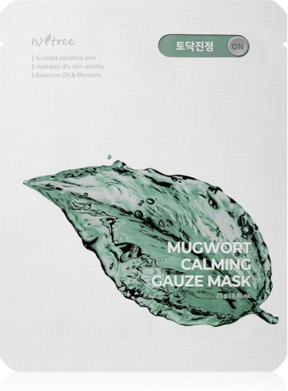 Isntree Real Mugwort soothing sheet mask for sensitive and irritable skin 1 pc
