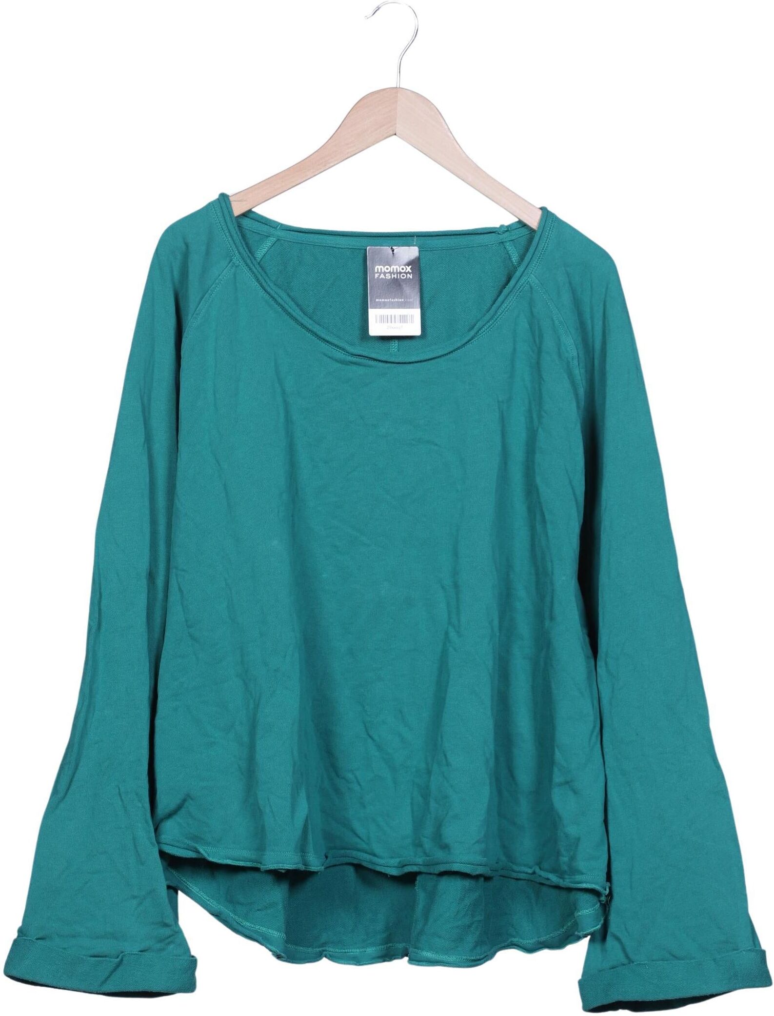 Ulla Popken Damen Sweater, Türkis, Gr. 5Xl, Baumwolle - Second Hand