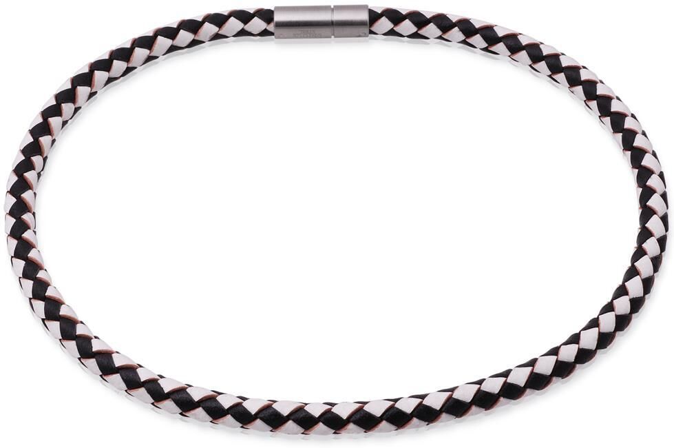 Unique Geflochtene Lederkette Zopfkette schwarz