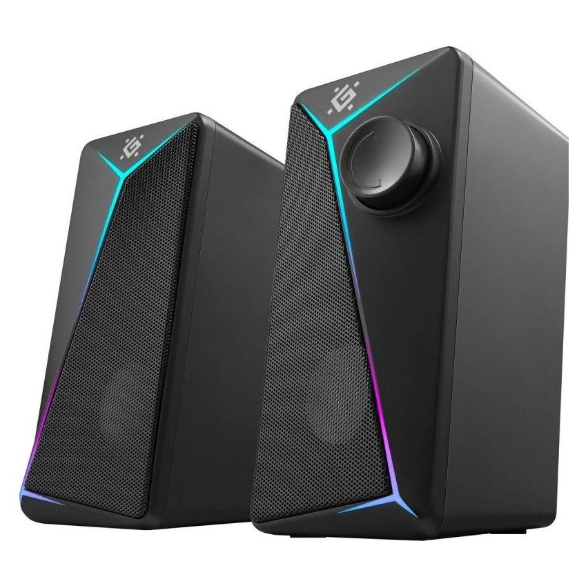 Defender Głośniki komputerowe J5 2.0 6W USB podświetlenie LED RGB (65975) (65975)