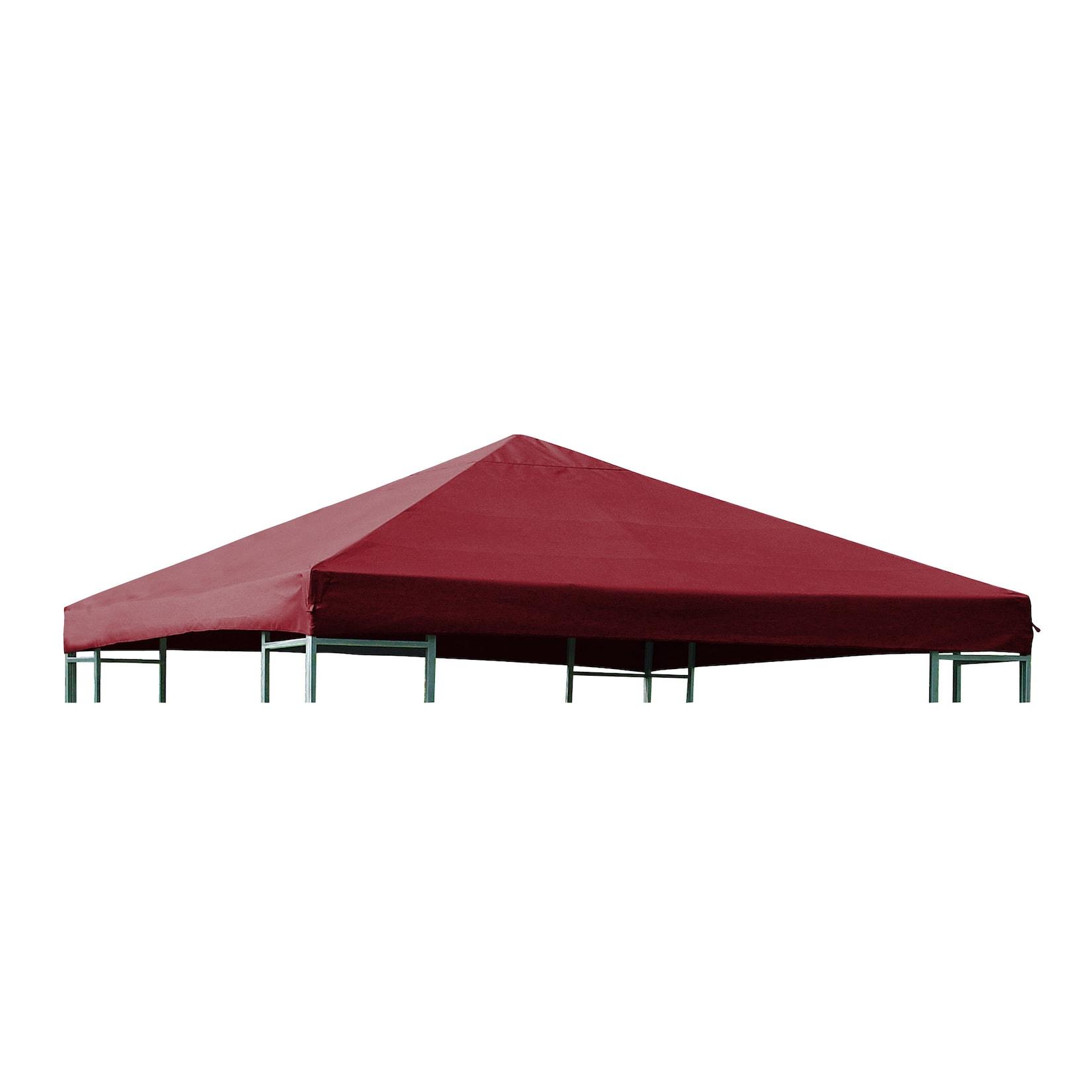 Ersatzdach für Metall- und Alupavillon 3x3 Meter bordeauxrot, wasserdicht PVC-beschichtet