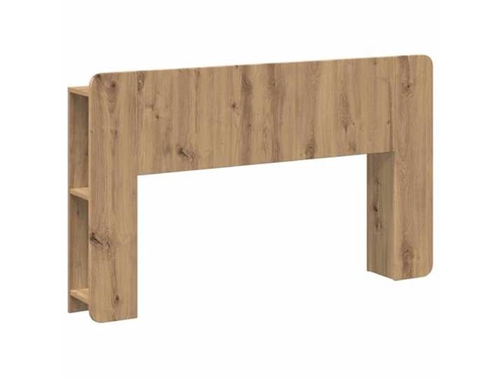 Moderner Kopfteil Schrank aus Ingenieurholz in Eiche Artisan, der Eleganz mit viel Stauraum für Bücher und Dekoration verbindet. Robuste Konstruktion