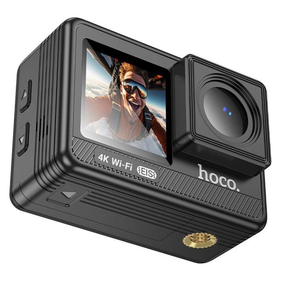 Hoco Action-Kamera DV102 4K mit Bildstabilisierung, schwarz (30p, WLAN) (52792361)