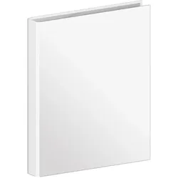 6x Brunnen, Ordner, Ringbuch Uni A4 2 Ringe 18mm weiss (A4, 18 mm, 1 Stk.)