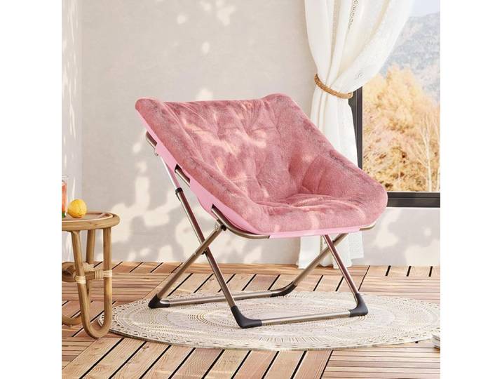 Fauteuil Cocooning-TOYS S-Fauteuil Relax/SALON/Confortable-avec Pied Métal-ROSE 23