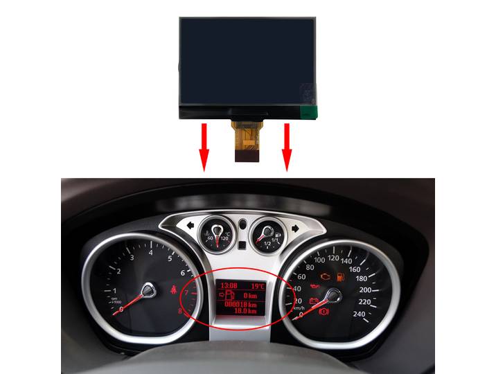 Écran LCD pour tableau de bord Ford Focus Kuga Galaxy C-Max, réparation de pixels manquants, accessoires de voiture