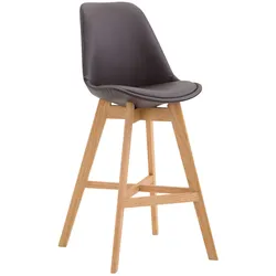 Décoshop26 - Moderner skandinavischer Barhocker/Hochstuhl aus braunem Kunststoff TDB10389