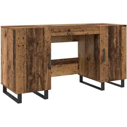 vidaXL Schreibtisch mit Regal Altholz 140 x 50 x 75 cm Holzwerkstoff