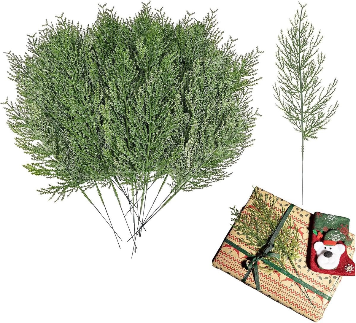 31 stuks Decoratieve Kunstdennentakken voor Kerstmis en Tuinversiering