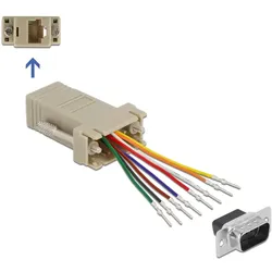 DELOCK Adapter D-Sub9 -> RJ45 St/Bu Montagesatz