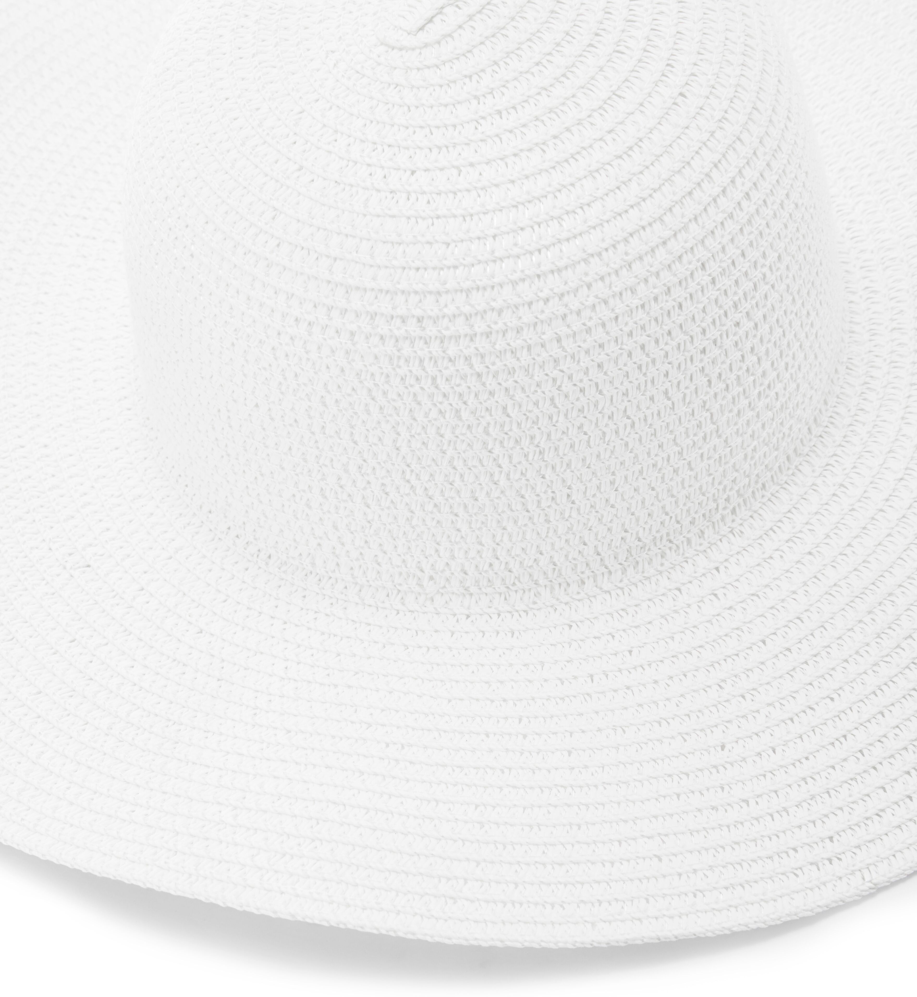 Strohhut LASCANA "Sonnenhut, Sommerhut, Kopfbedeckung, Hut", Damen, weiß, Stroh, unifarben, Hüte Strohhut, im eleganten Look mit breiter Krempe weiß Einheitsgröße