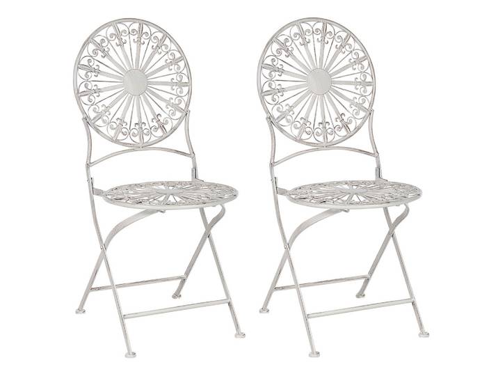 GARTENSTUHL 2er-Set Metall weiß Scafa