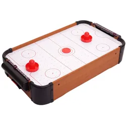 Mendler Mini Air Hockey HWC-J10, Tischspiel Lufthockey inklusive Zubehör, Holz 56x30x10cm
