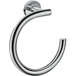 hansgrohe Handtuchhalter Logis Universal, silber, zur Wandmontage, verchromtes Metall, Länge 18,9 cm