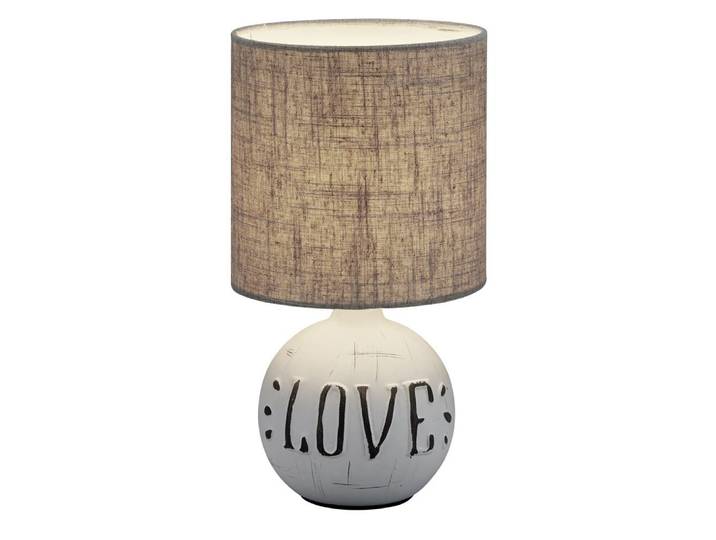 Lampe de table ESNA gris-marron 1xE14x40W\, abat-jour en tissu\, dimensions : 31 x 16\,5 x 16\,5 cm\, IP20\, RL
