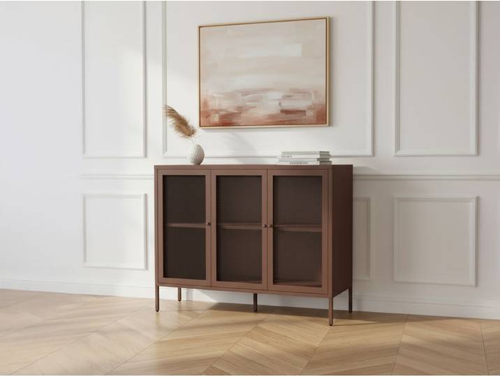 Buffet 3 portes 120 cm CLARA métal édition limitée