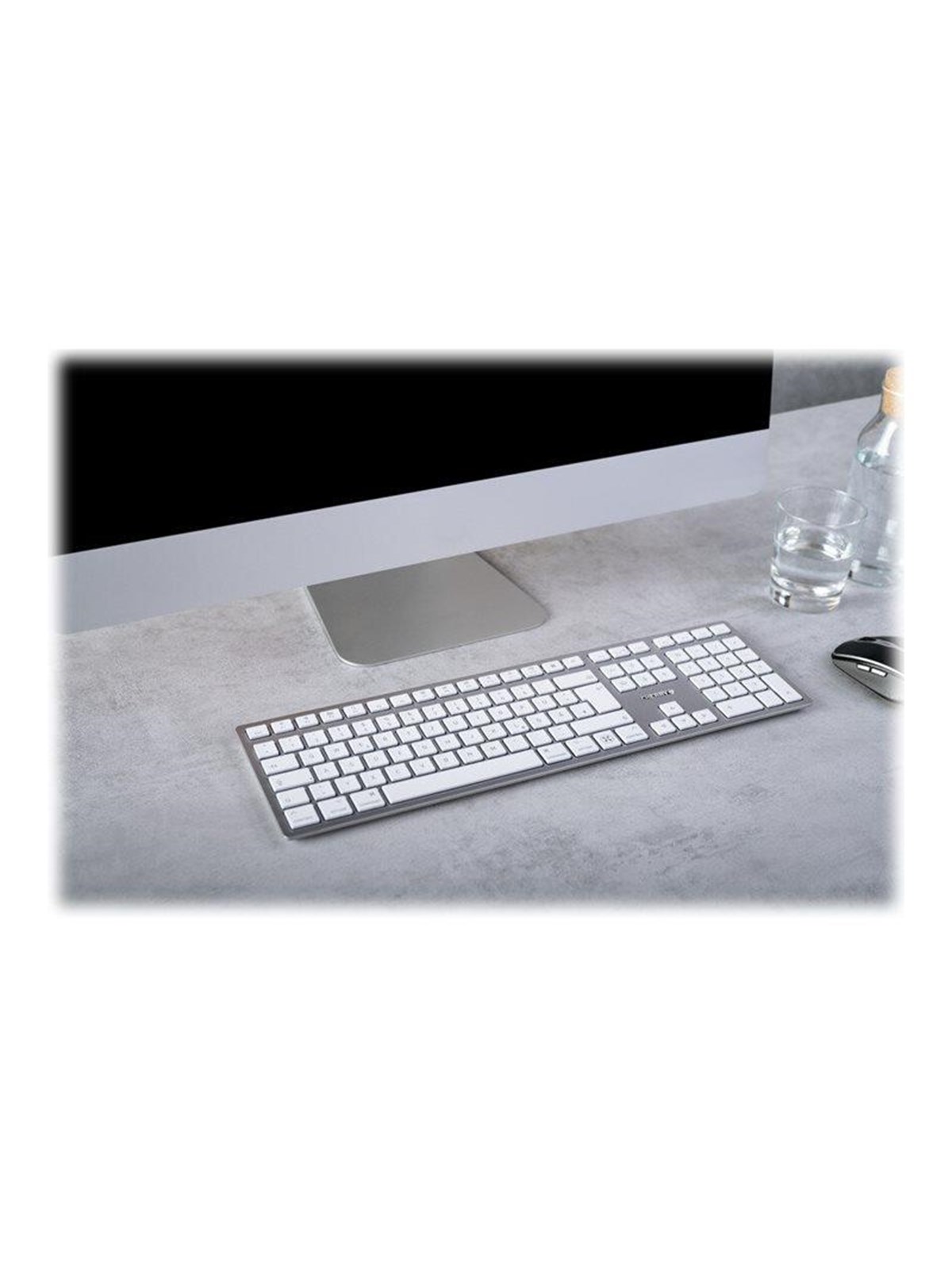 Cherry KW 9100 SLIM - Tastatur - Nordic ISO - Weiss