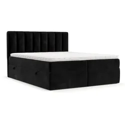BOXBETT Bari 200/200 cm Schwarz im Kronos Stoff