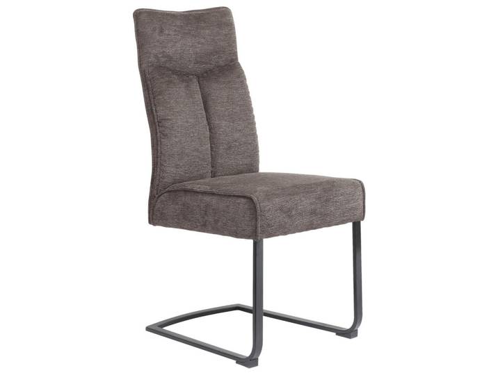 Novel Schwingstuhl, Braun, Schwarz, Metall, Flachrohr, 44x102x64 cm, Esszimmer, Stühle, Schwingstühle