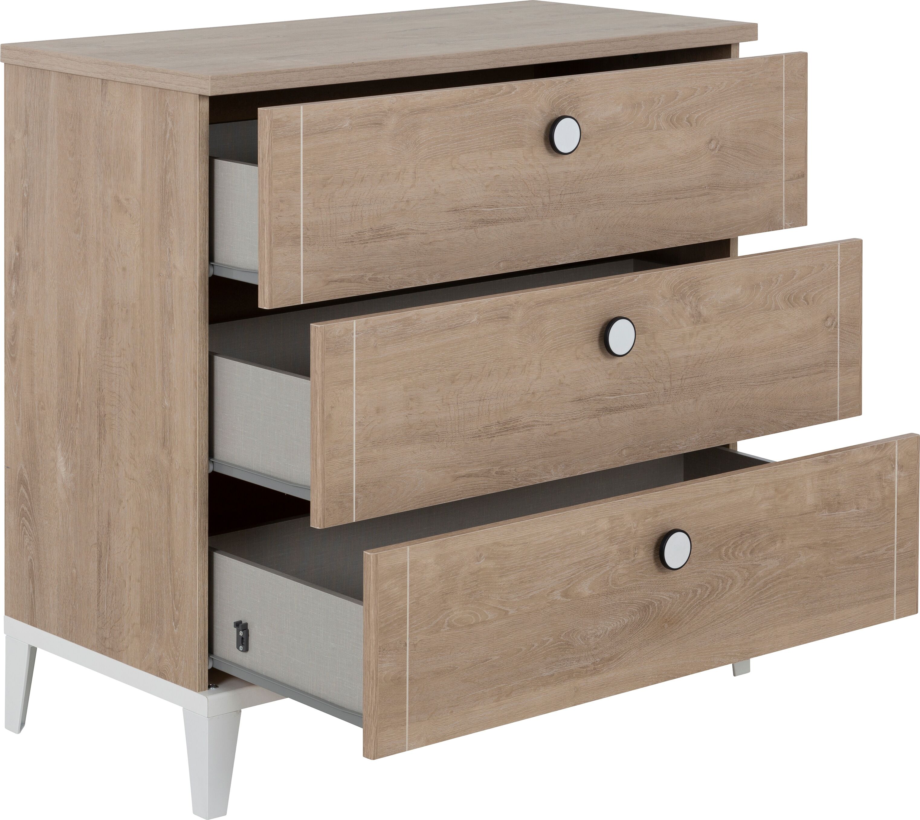 Wickelkommode GALIPETTE "Marcel", braun (eiche blond, eiche blond), B:95cm H:91cm T:46cm, Holzwerkstoff, Wickelkommoden, Wickelkommode, Komplette Wickelkommode eiche blond, eiche blond B/H/T: 95cm x 91cm x 46cm
