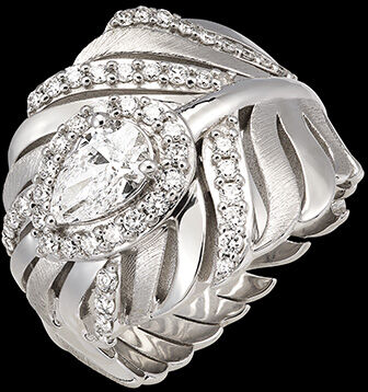 Edenly Panache Ring - ImpÃ©riale - WeiÃŸgold 9 Karat und synthetische Diamanten