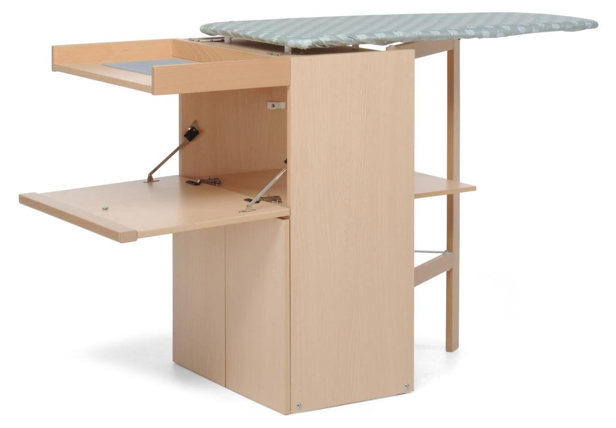 Foppapedretti LoStiro, Bügelbrett in Originalgröße, Aluminium, Baumwolle, Polyester, Trocken- & Dampfbügeleisen, Metallisch, Weiß, Einfarbig, Grau, Weiß