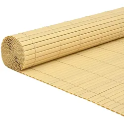 vidaXL Gartenzaun Doppelseitig Gelb 1,8x5 m PVC